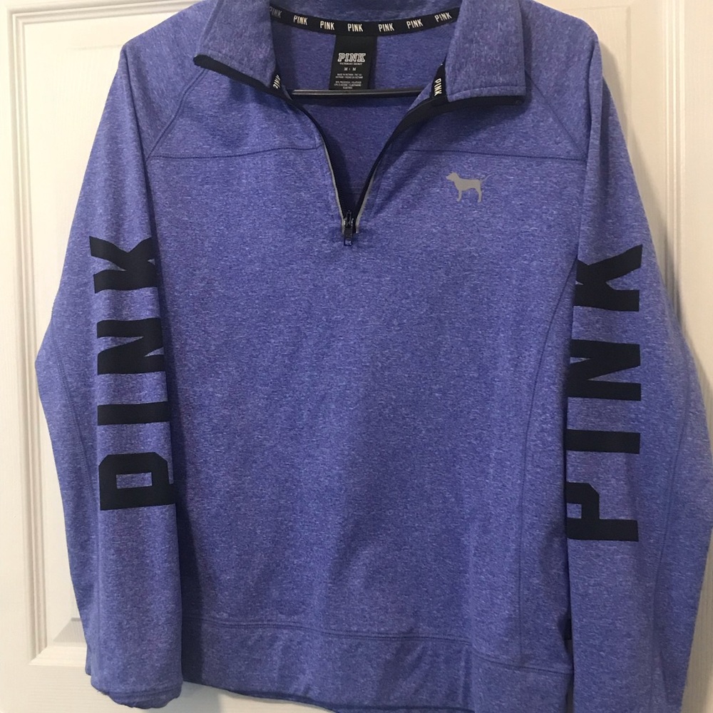 Pink athletic sweater
